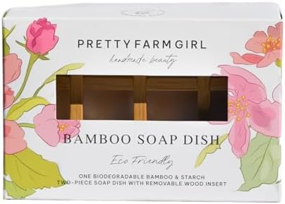 Pretty Farm Girl Soap Dish Durable Natural Wood Design