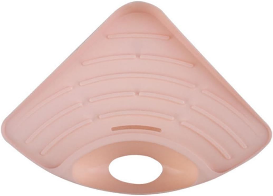 PRETYZOOM Triangle Sponge and Soap Holder with Suction Base