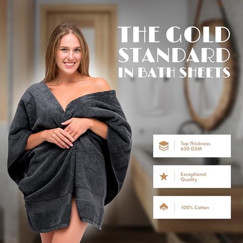 White Classic Luxury Soft Bath Sheets Set 2 Pack