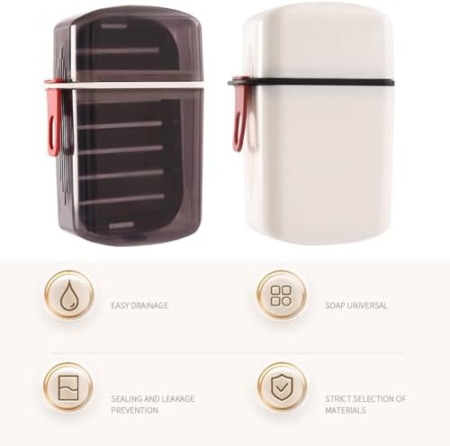 Loyliawa Portable Soap Box with Drainage and Lock