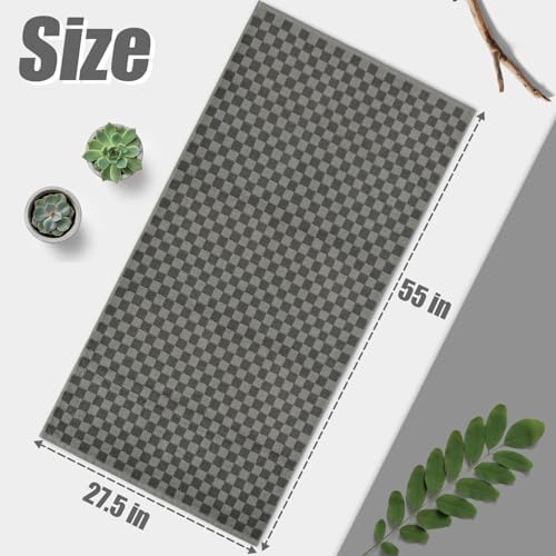 Jacquotha Pack of 2 Grey Checkered Cotton Bath Towels 1