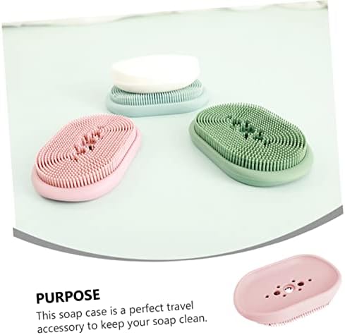 Cabilock Silicone Soap Dish with Drain Bar Holder 1