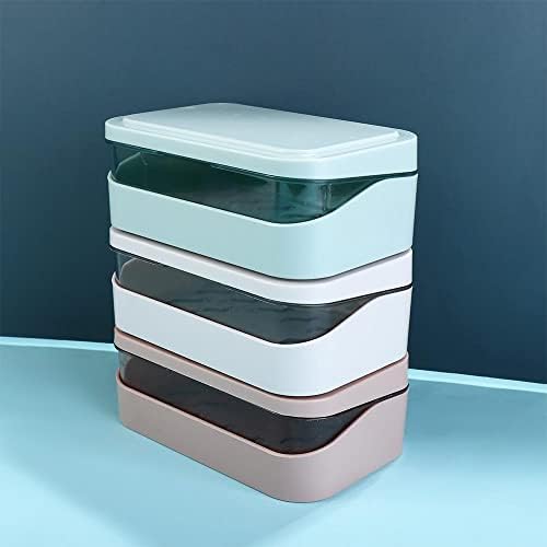 Portable Soap Box with Lid and Drainage for Kitchen and Bathroom