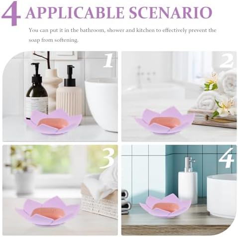 NOLITOY 2pcs Silicone Soap Dishes with Drainage