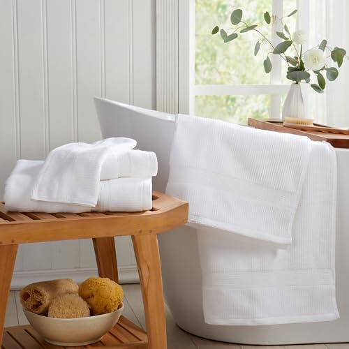 Springtree Home White Bath Towels Set of 6