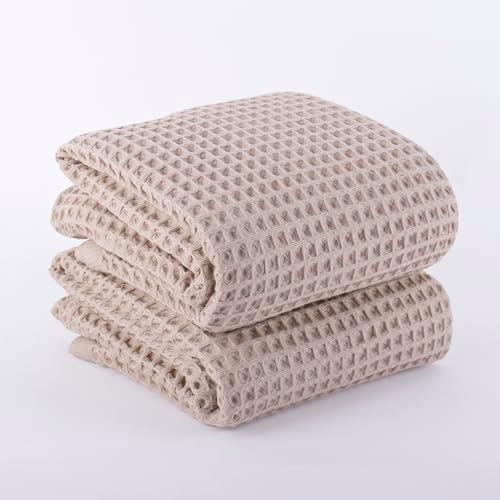 Pskl 100 Turkish Cotton Waffle Bath Towels - Pack of 2