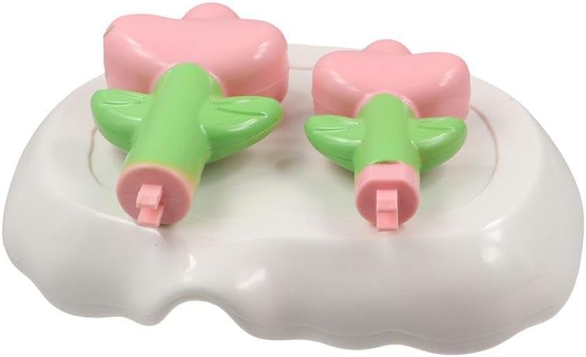 Plastic Flower Shape Soap Holder for Shower Kitchen Pink