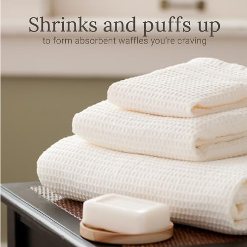GILDEN TREE Waffle Bath Sheet 40x80 Cream 2 Pack