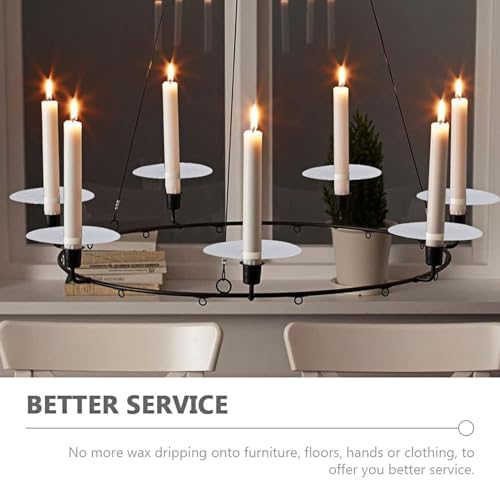Garneck 300 Pcs White Candle Drip Protectors