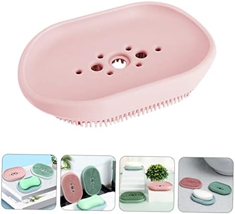 BUGUUYO 1pc Suction Soap Holder for Bathroom Wall Mount Silicone Drain Basket