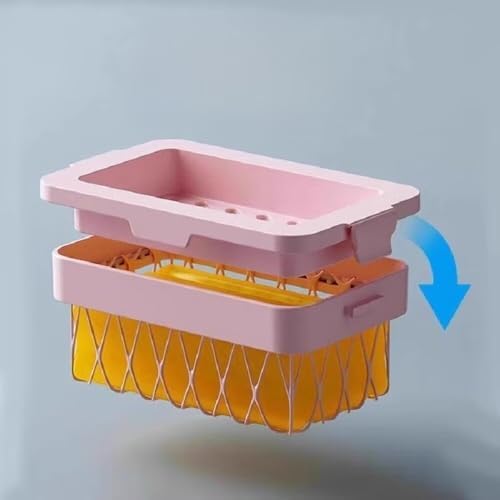 FABEILAI Suction Soap Holder - Pink Drill-Free Removable