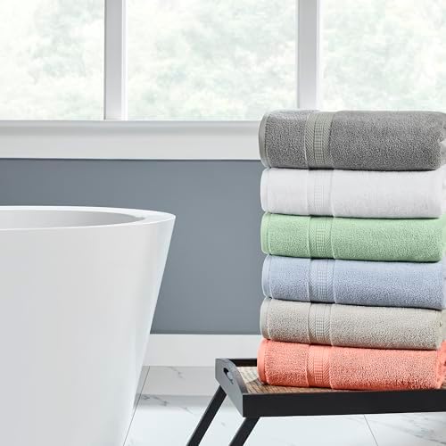 Modern Threads 6-Piece Bamboo Cotton Blend Towel Set - Gray