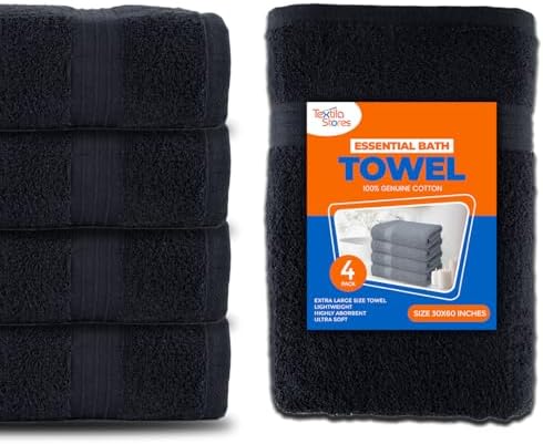 Textila Bath Towels - 30x60 Inch Pack of 4