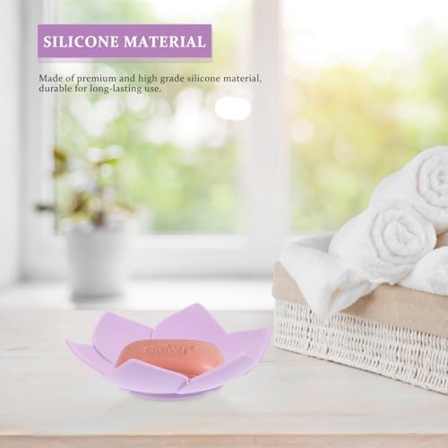 NOLITOY 2pcs Silicone Soap Dishes with Drainage
