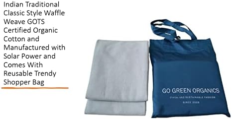 GO GREEN ORGANICS Waffle Bath Towel Pack of 2 1
