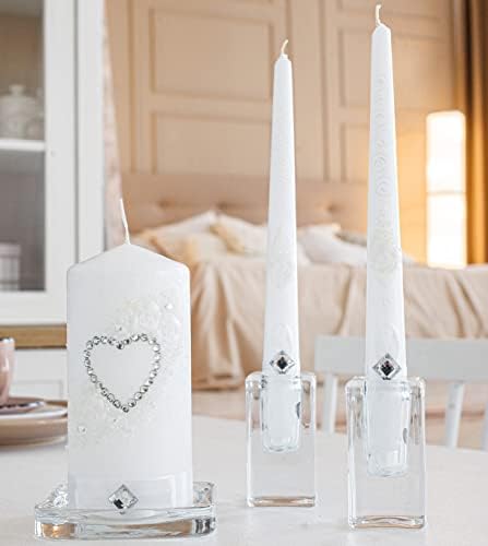 VABA Family Marriage Unity Candle Set for Wedding Ceremony