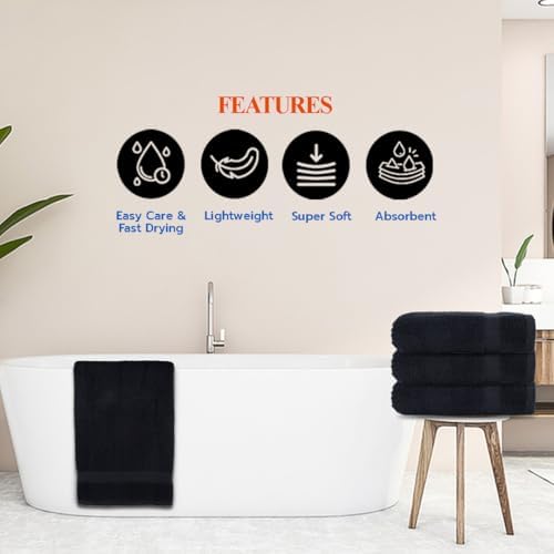Textila Bath Towels - 30x60 Inch Pack of 4