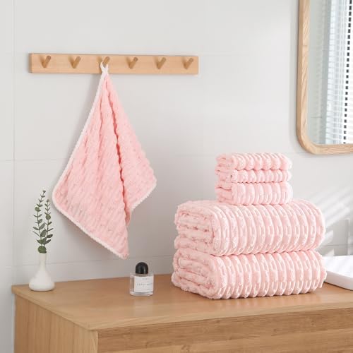 ANKING 40x80 Inch Bath Sheets Set of 6 Super Soft Quick Dry
