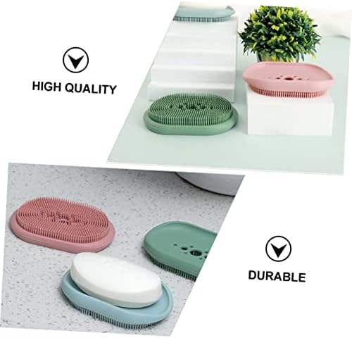 ABOOFAN Self Draining Soap Dish Holder Pink