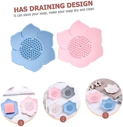 ABOOFAN 2pcs Silicone Soap Holders with Drainage