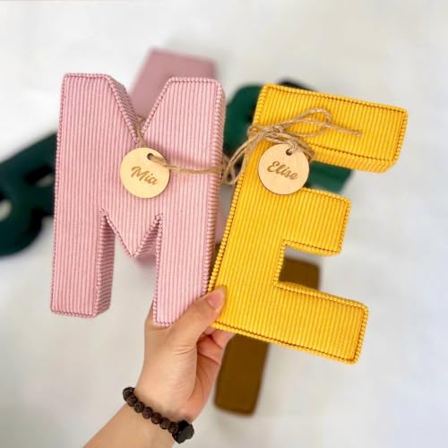 Handmade Corduroy Letters for Baby Toddler Decor