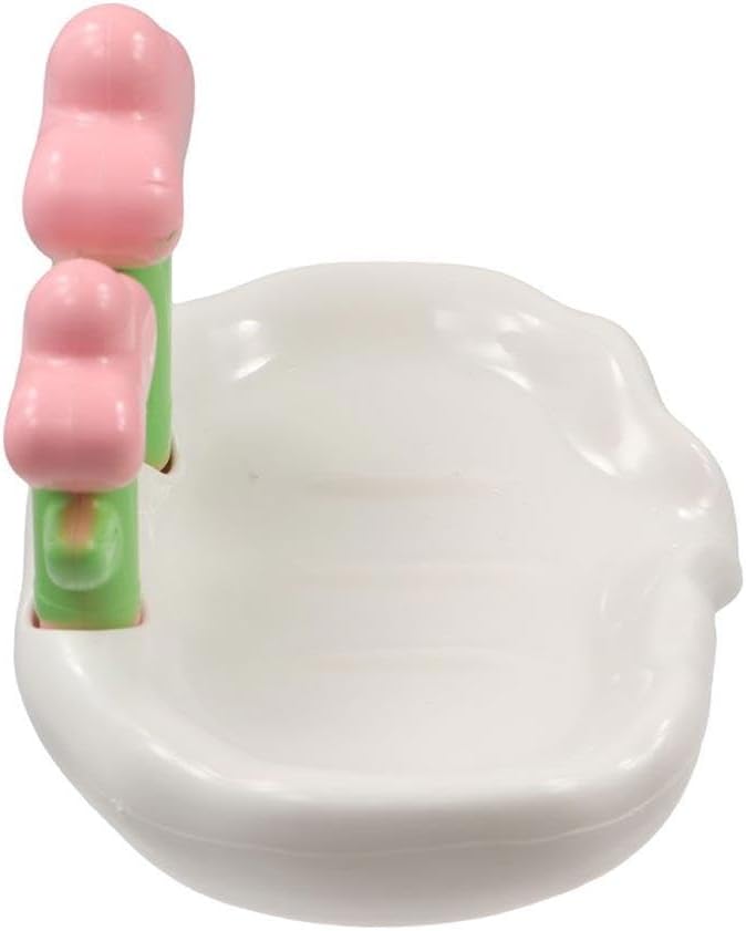 Plastic Flower Shape Soap Holder for Shower Kitchen Pink