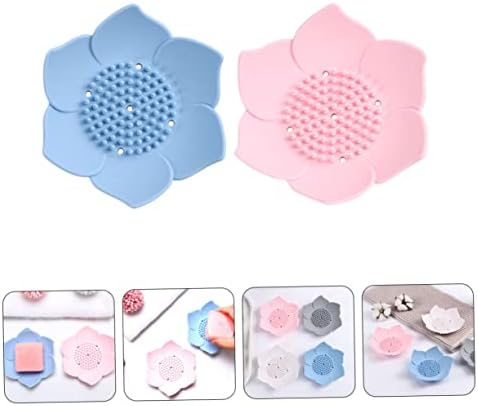 ABOOFAN 2pcs Silicone Soap Holders with Drainage