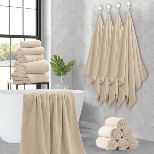 Hailea 18 Piece Family Bath Towel Set - Beige 1