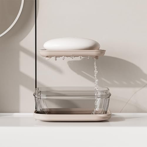 Leakproof Travel Soap Container with Lid and Drainage Tray