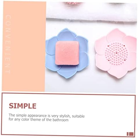 Amosfun 2pcs Silicone Soap Drainage Holders for Bathroom