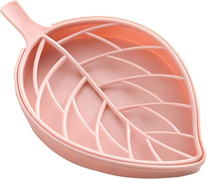 Leaf Soap Dish with Double Layer Drain and Sponge Holder