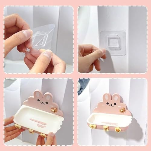 Cute Rabbit Soap Holder Wall Mounted Soap Rack
