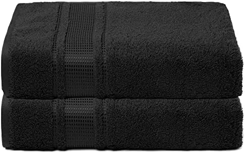 Melissa Linen 2 Piece Jet Black Bath Towels