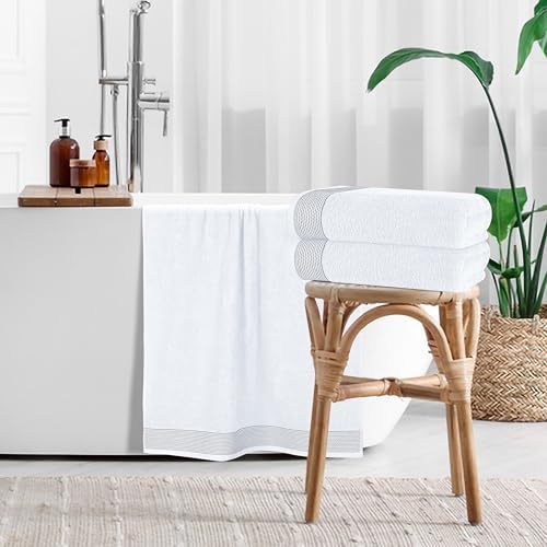 Belizzi Home 4 Pack Oversized Bath Towels 27x54 Inches