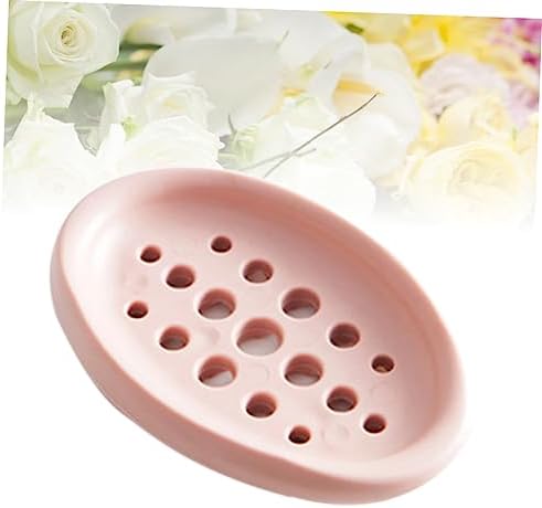 Luxshiny Oval Soap Dish Holder with Drain Design