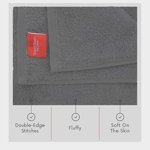 TEXTILOM Turkish Cotton Bath Sheet 40x80 Inches Dark Grey