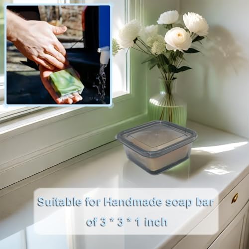 VonPri Square Soap Holder for Dr Squatch Waterproof Travel Case Black
