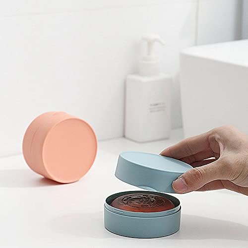 Portable Sealed Waterproof Soap Dish with Lid Pink