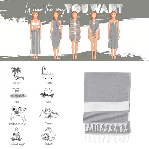 Turkish Cotton Beach Towel for Yoga Travel Kids Adults