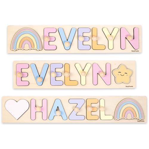 Personalized Wooden Name Puzzle with Pegs