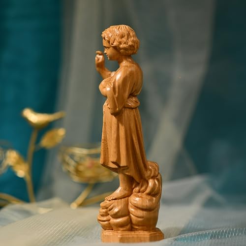 Handmade Baby Jesus Figurine Wooden Religious Decor