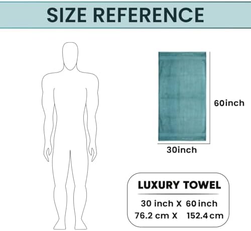 Organix Luxury 4 Pack Bath Towels - 30x60 Inches 100 Cotton
