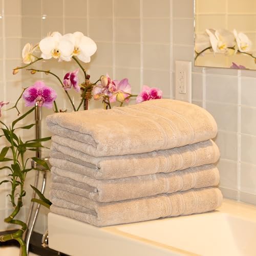 Mosobam Luxury Turkish 4-Piece Bath Towel Set 1