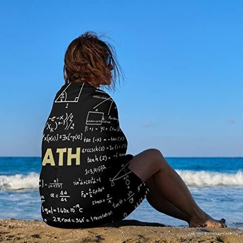 Jawuekax Beach Towel with Math Designs