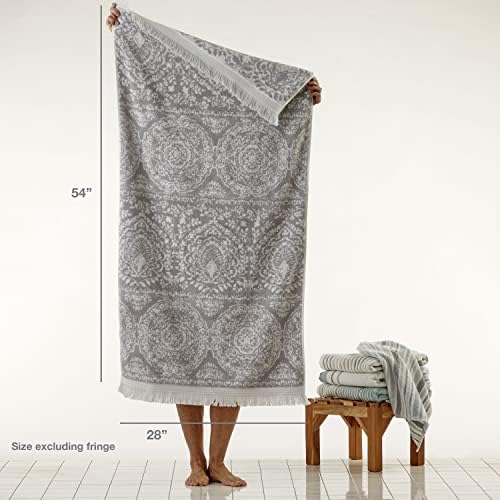 SKL Home Carrick Medallion Gray Bath Towel