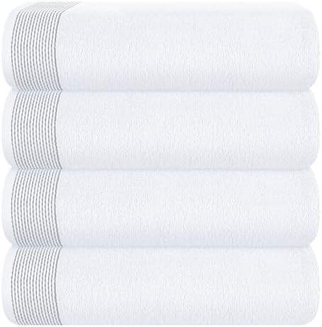 Belizzi Home 4 Pack Oversized Bath Towels 27x54 Inches