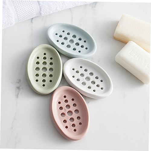STOBAZA Drainage Soap Dish Silicone Holder for Kitchen and Bathroom