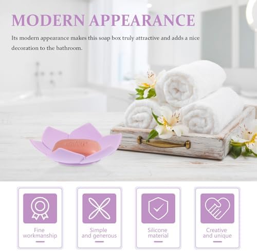 NOLITOY 2pcs Silicone Soap Dishes with Drainage