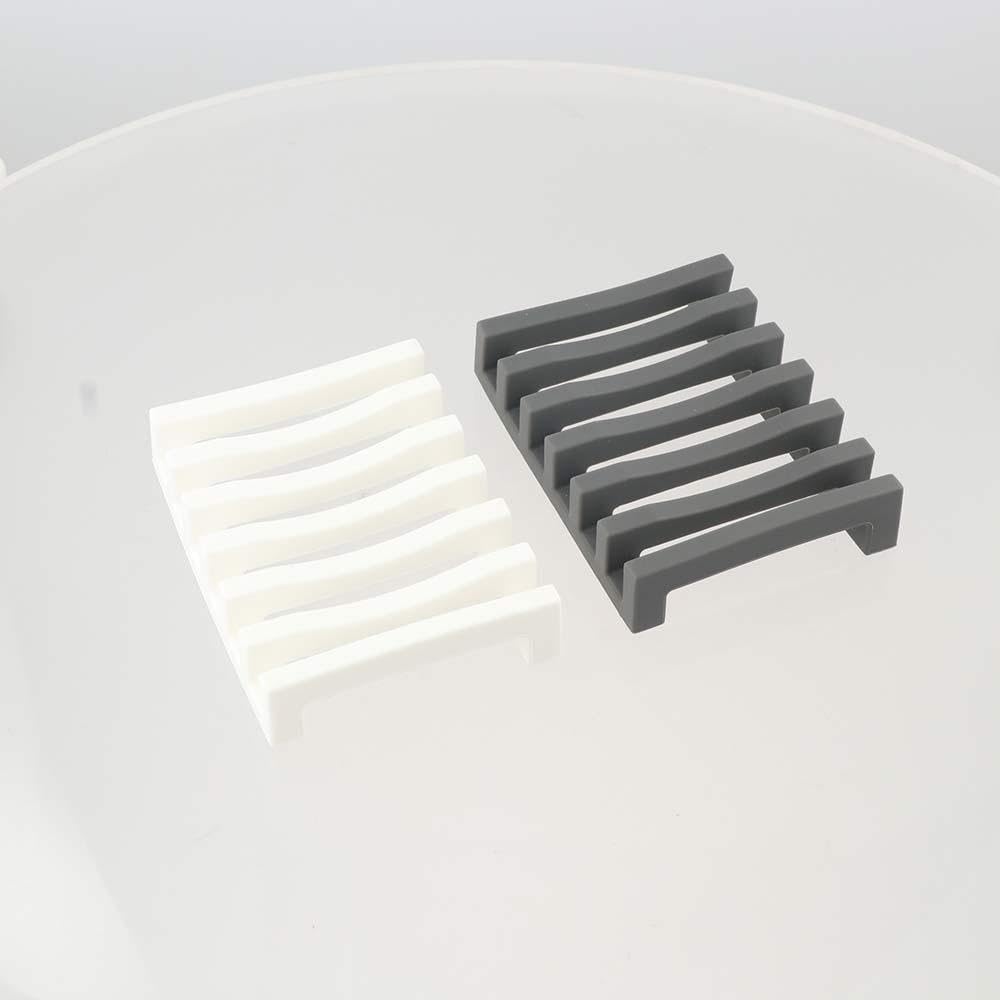 Silicone Soap Dish Holder with Non-Slip Base Black 1
