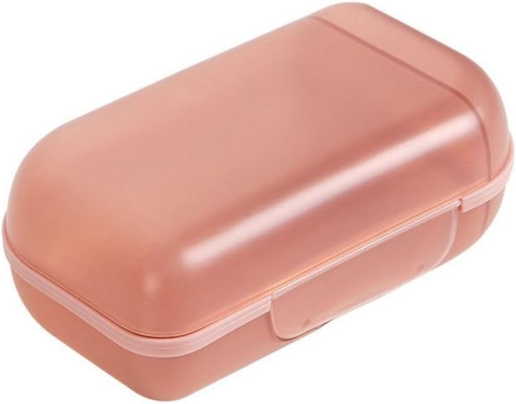 Square Soap Box with Lid - Durable PP and TPR Material